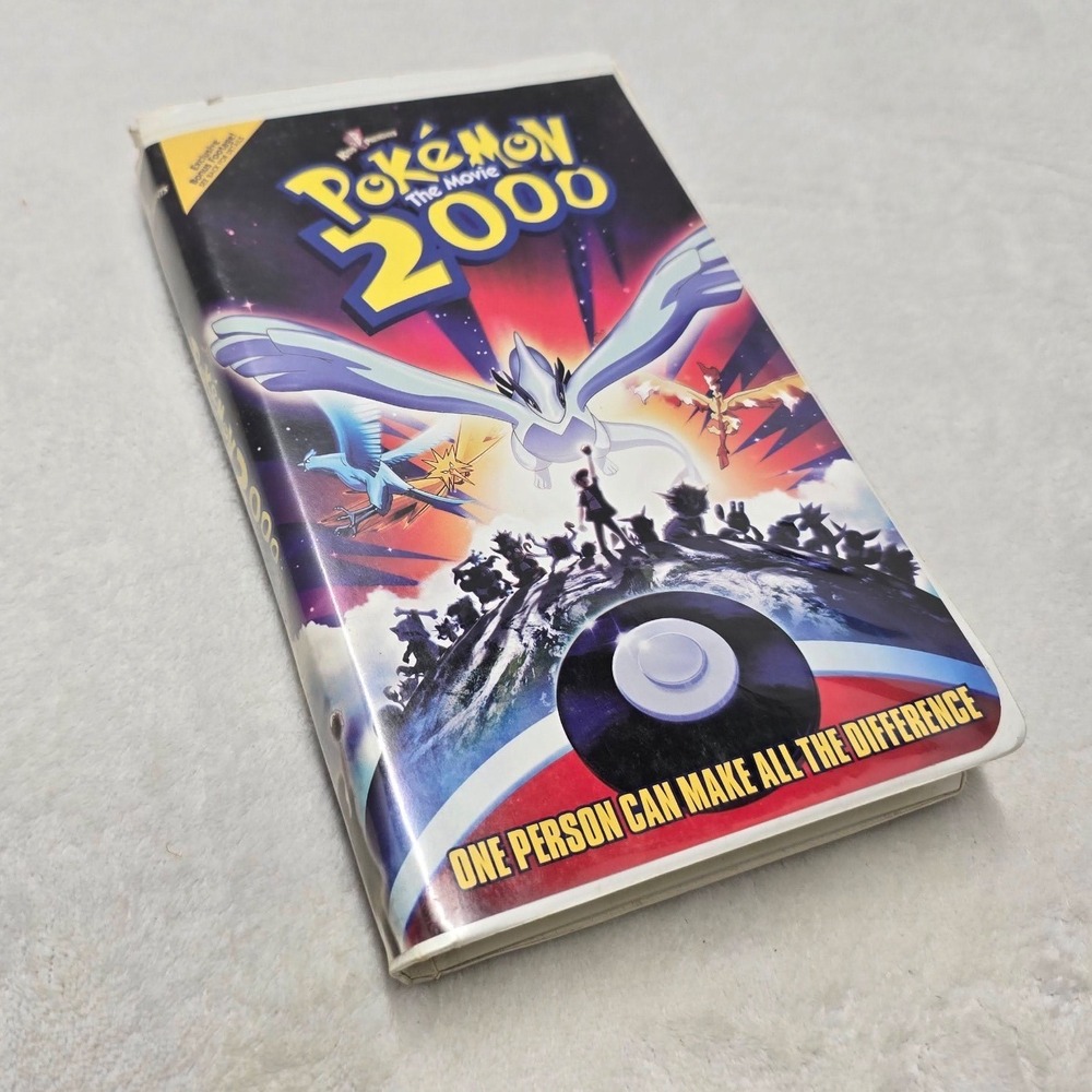 Pokemon The Movie 2000 VHS Nintendo Warner Bros Pikachu Lugia Vintage Y2K OS